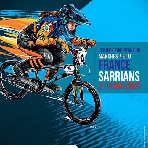 AFFICHE COUPE D'EUROPE BMX 2020 - MANCHES 7/8 à Sarrians - FRANCE