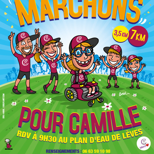 MARCHE SOLIDAIRE POUR CAMILLE - AFFICHE BOUL