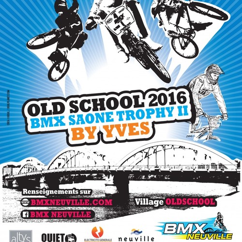 AFFICHE OLD SCHOOL BMX SAONE TROPHY 2 